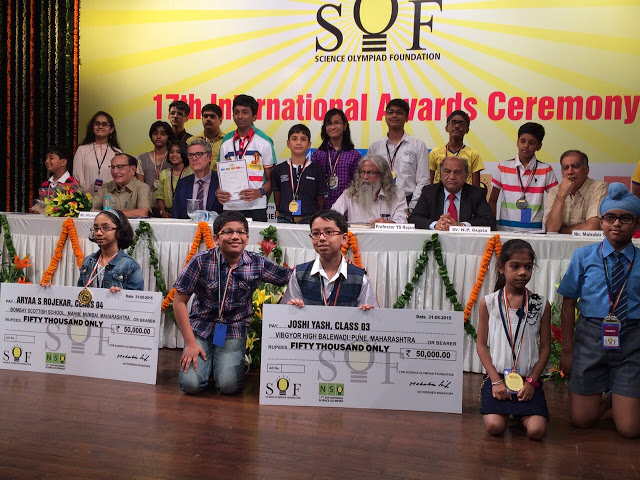 Science Olympiad Foundation felicitates Class 3 student of VIBGYOR High with Cash prize of Rs. 50,000 and Gold medal, in New Delhi