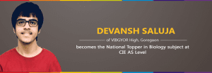 A student of CIE AS Level topped in Biology in India