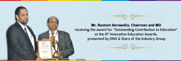 Mr. Rustom Kerawalla receives the award for Outstanding Contribution to Education