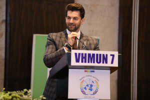 Neil Nitin Mukesh addressing at VHMUN